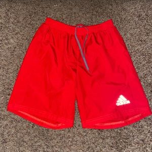 Cherry Red Adidas Running Shorts Men’s Small 7”